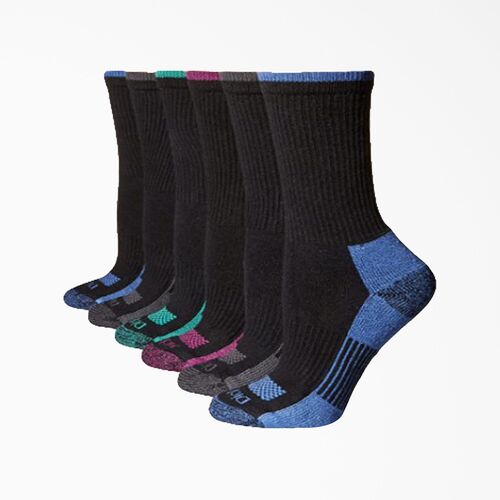 Women's 6-Pack Dri-Tech Moisture Control Crew Socks in Assortment